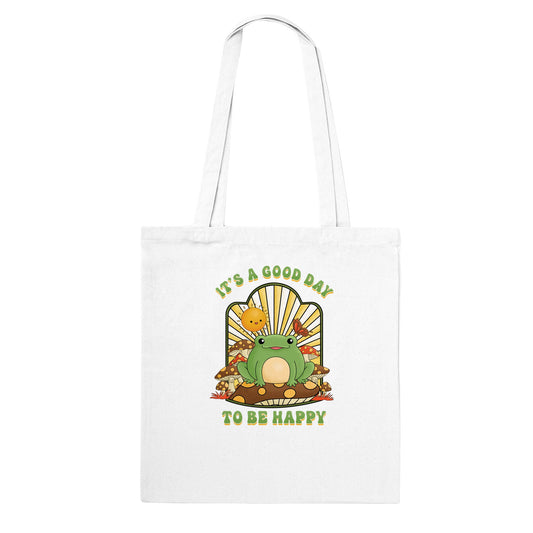 ღ It's A Good Day To Be Happy | Cottage core tote bag ღ