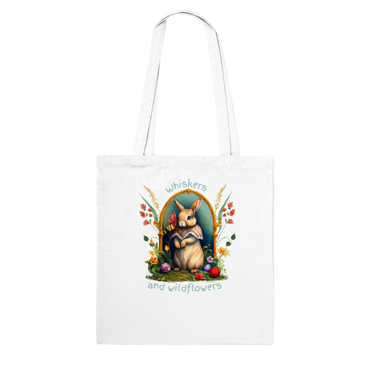 ღ Whiskers And Wildflowers | Cottage core tote bag ღ