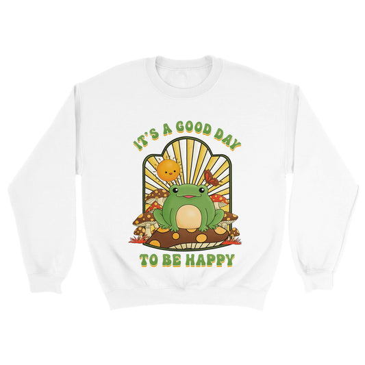 ღ It's A Good Day To Be Happy | Cottage core Unisex crewneck sweatshirt ღ